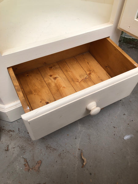 Cream Corner Display Cabinet