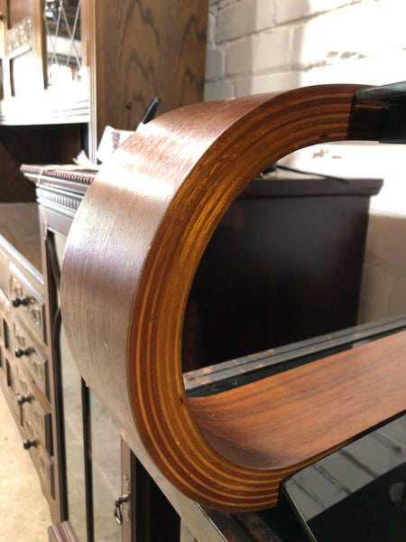 Jual Walnut Curved TV Stand