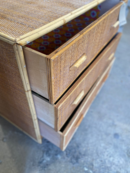 Rattan & Cane Chest of Drawers