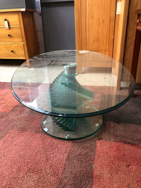 Oval Tempered Glass Coffee Table