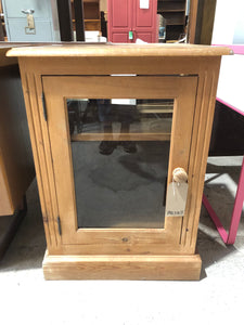 Rustic Pine Glass Cabinet