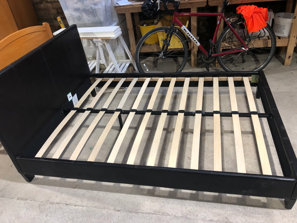 Leather Look Double Bedframe - REF