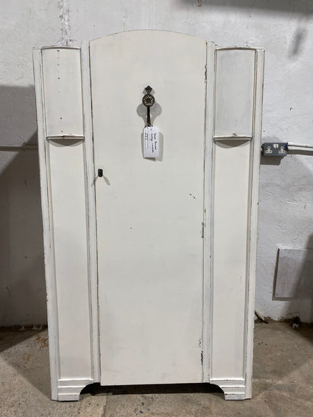 Vintage White Painted Single Wardrobe