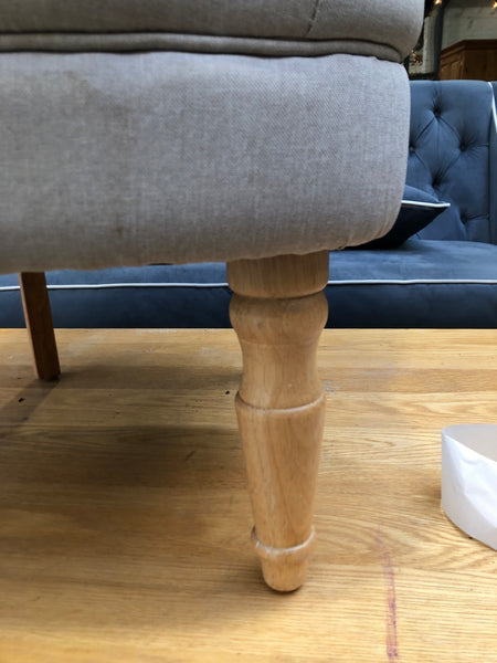 Beige Buttonback Bedroom Chair