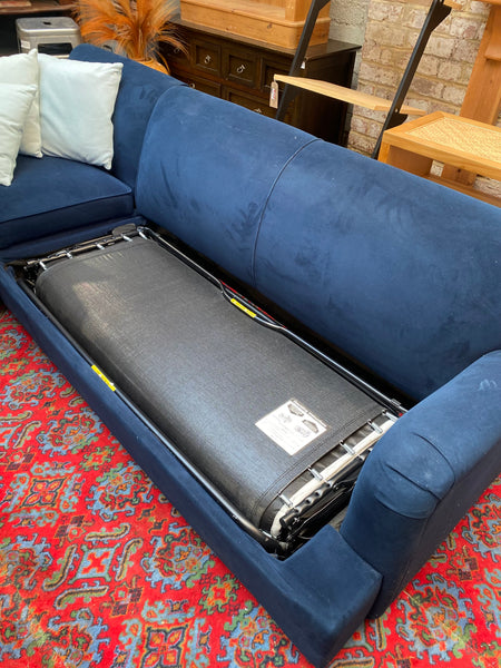 Blue Corner Sofa Bed