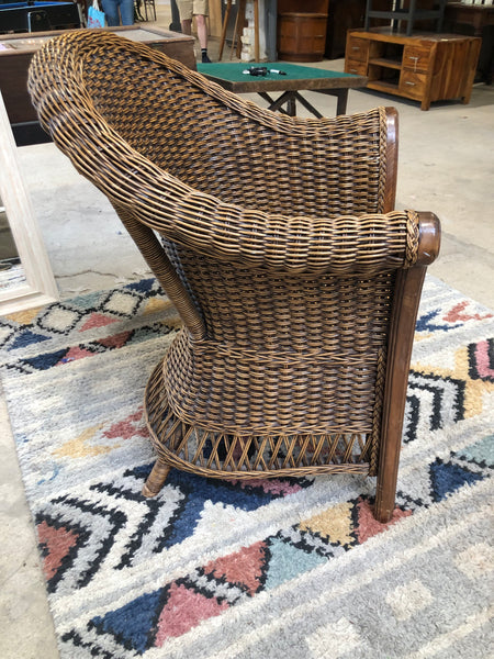 Wicker & Wood Armchair