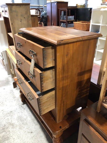 Vintage Rosewood Chest of Three Drawers