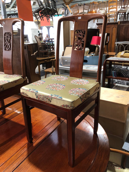 GHC - Oriental Carved Detail Extending Dining Table & 8 Chairs