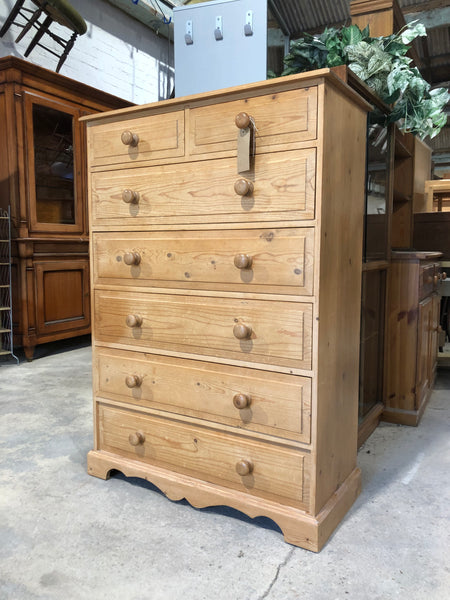 GHC - Rustic Pine Tallboy Chest of Drawers