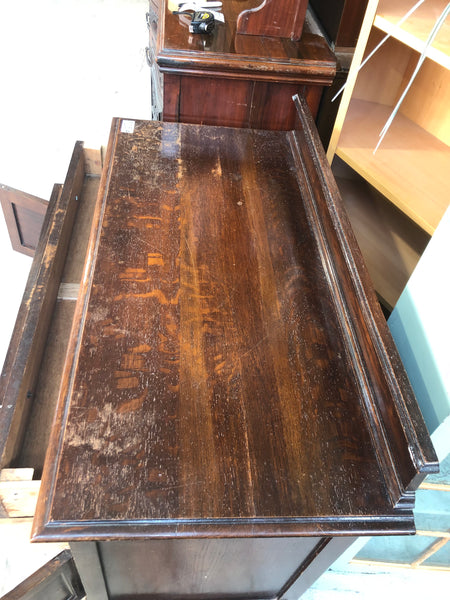 Vintage Dark Wood Chest of Drawers