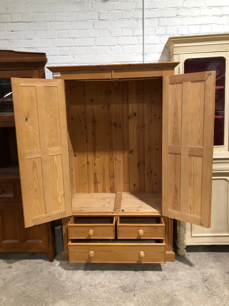 Solid Pine Double Wardrobe