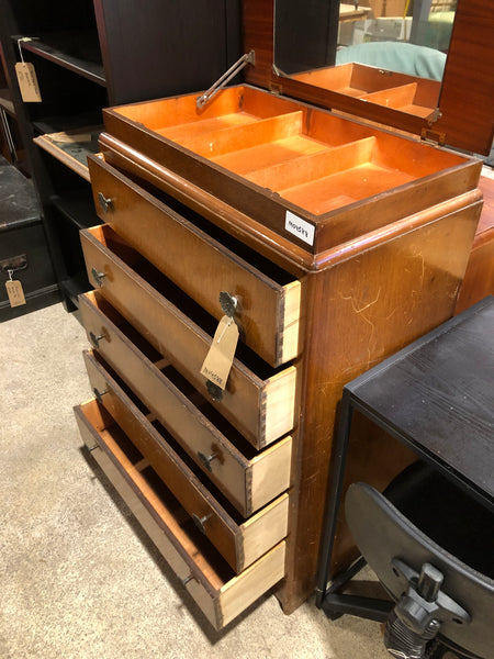 GHC - Vintage Oak Tallboy Chest of 5 Drawers