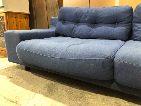 Contemporary Blue 3 Seater Sofa