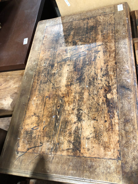 Antique Solid Wood Pedestal Desk