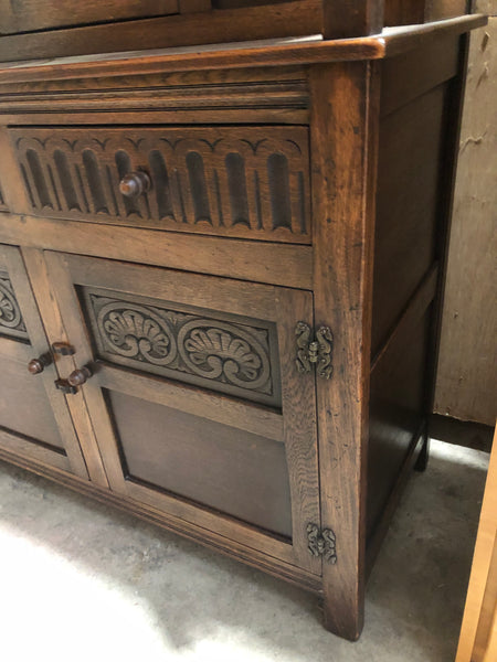 Vintage Oak Old Charm Court Cupboard