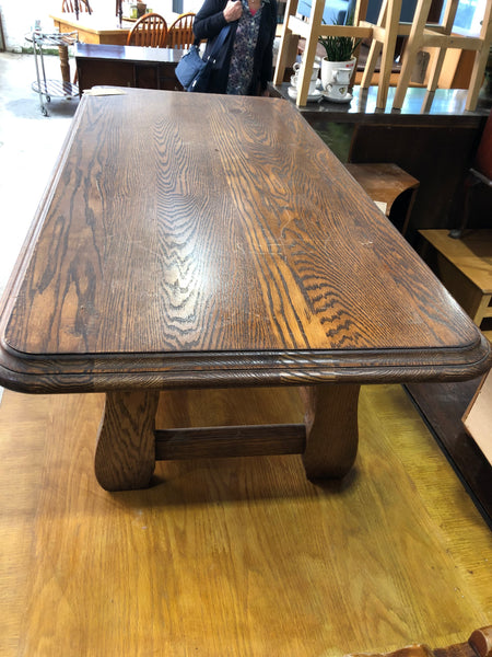 Large Solid Oak Coffee Table