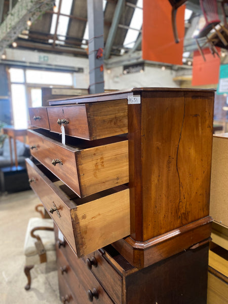 Antique Mahogany Low Chest of Drawers