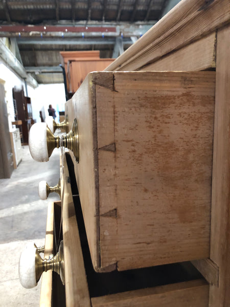 Pitch Pine Two over Two Chest of Drawers