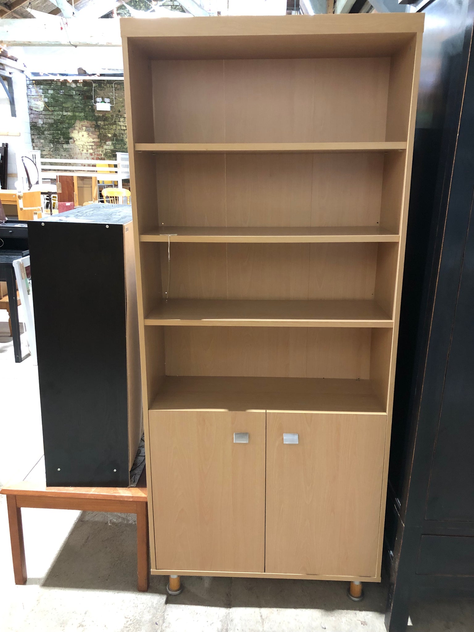 Bookshelf with Storage Cupboard