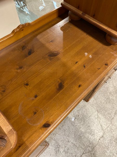 Pine 6 Drawer Desk