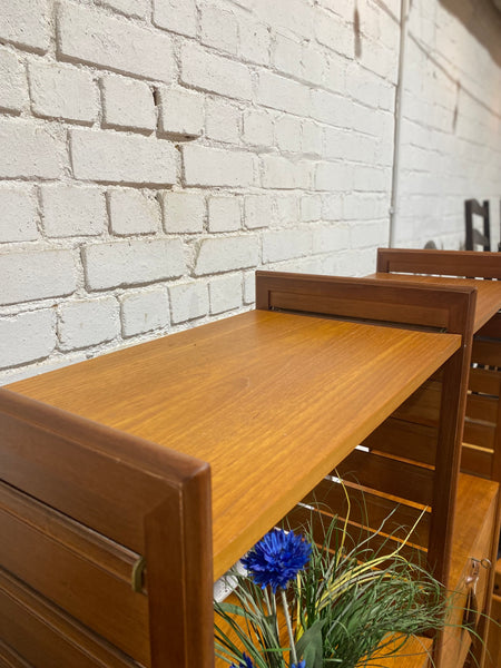 Vintage Staples Teak Ladderax 2 Bay Shelving Unit