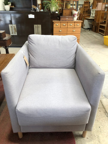 Contemporary Grey Fabric Armchair
