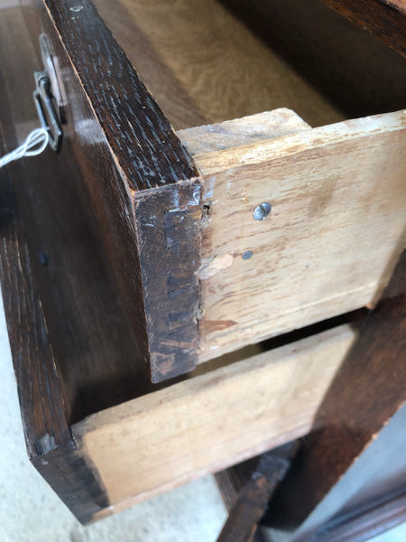 Vintage Dark Wood Chest of Drawers