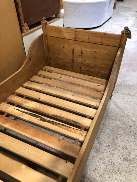 Vintage Pine Sleigh Bed
