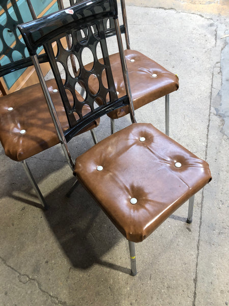 Vintage 70’s Set of 4 Chrome Dining Chairs