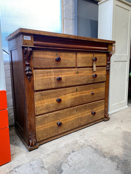 Victorian Oak & Mahogany Chest of Drawers