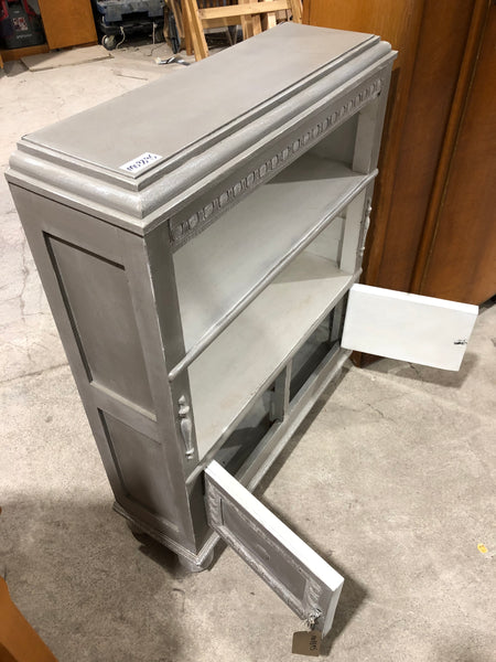Grey Painted Vintage Bookcase