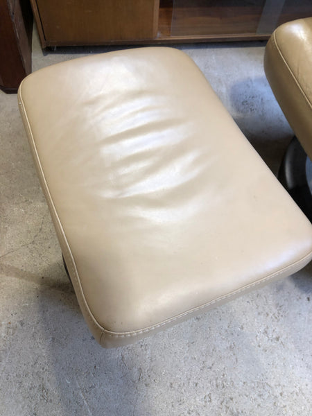 GHC - Leather Stressless Armchair & Footstool