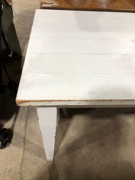 White Painted Plank Dining Table