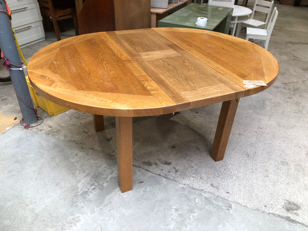 Round John Lewis Oak Extending Dining Table