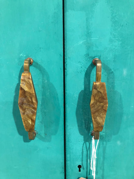 Turquoise Painted Vintage Gentlemen’s Wardrobe