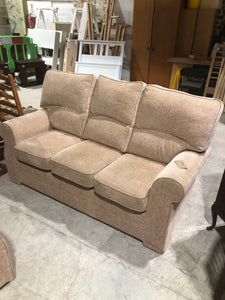 Pink/Beige 3 Seater Sofa
