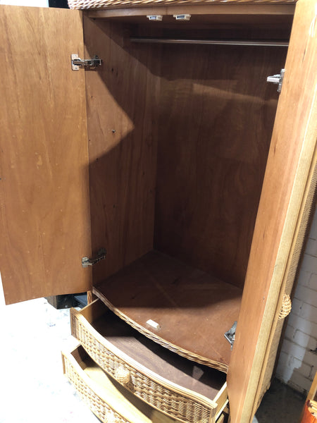 Wicker Double Wardrobe