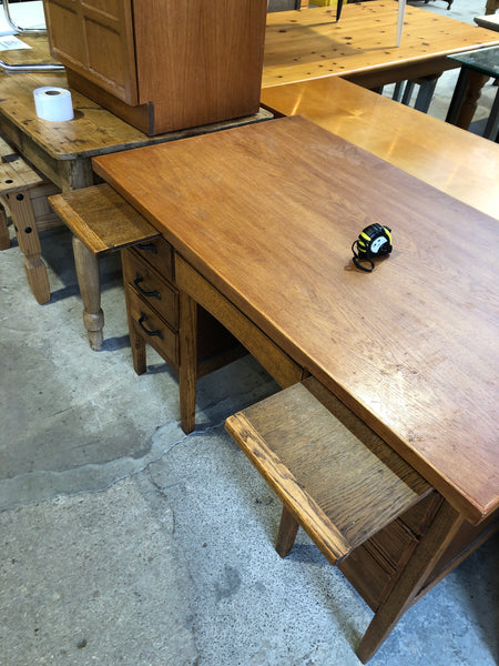 Six Drawer Wooden Pedestal Desk