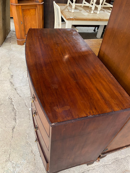 Antique Bow Front Chest of Drawers