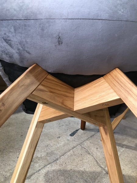 GHC - Set of Three Grey Dining Chairs
