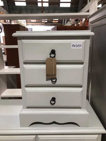French Style Grey Bedside Table