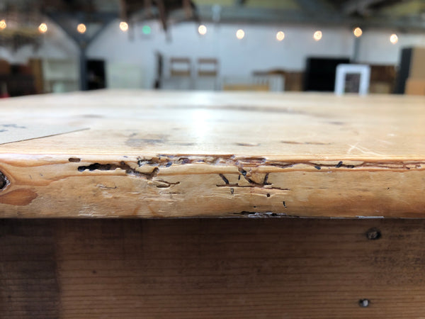 Small Rustic Pine Farmhouse Dining Table