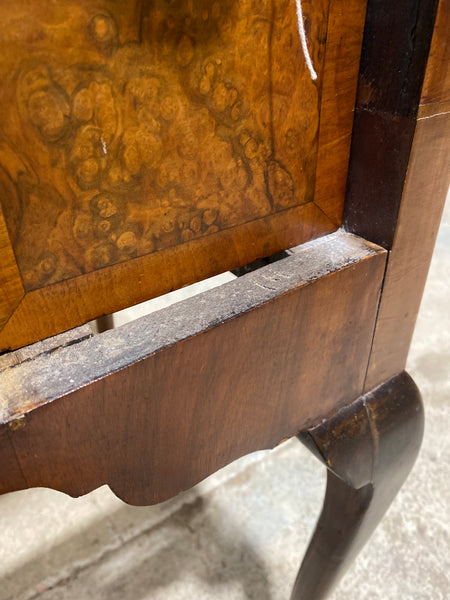 Antique Burr Walnut Low Boy