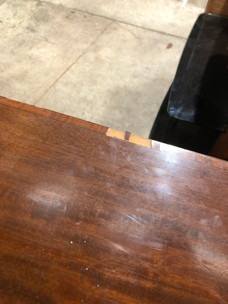 Vintage Oak Bureau with Inlaid Edging