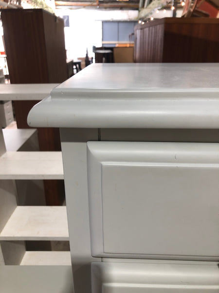 French Style Grey Bedside Table