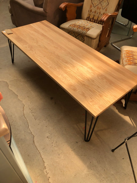 Industrial Oak Pin Legged Coffee Table