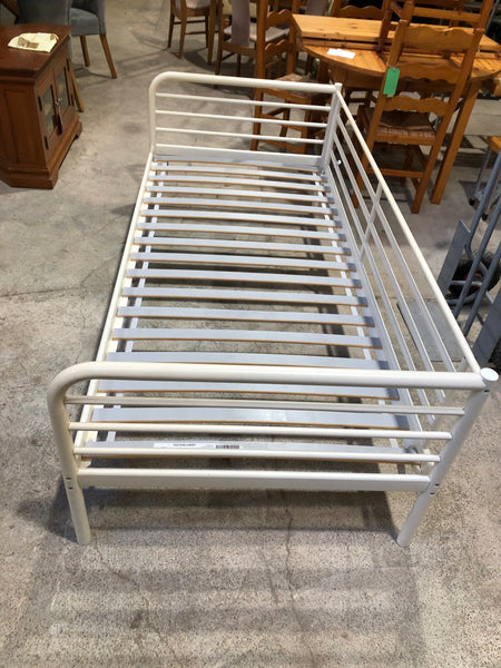 Cream Metal Single Daybed Bedframe