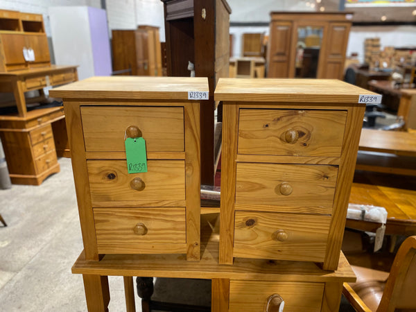 REF - Pair of Pine Bedside Tables
