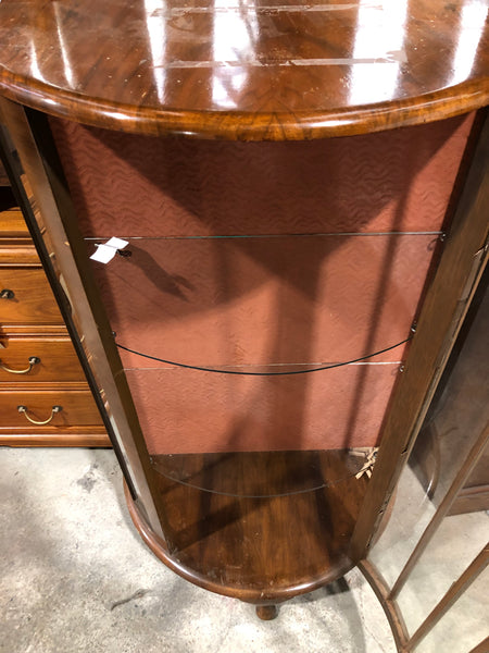 Vintage Demi Lune Display Cabinet