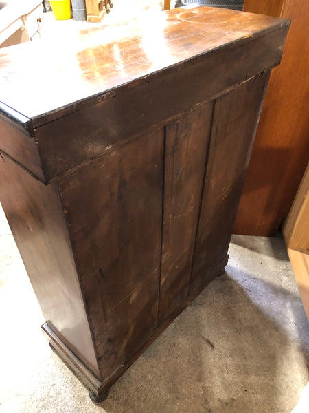 Antique Pier Cabinet with Inlaid & Brass Detailing